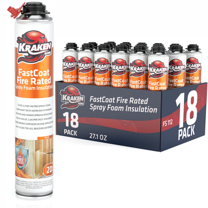 Kraken Bond FastCoat Insulation Spray Foam (Closed Cell Expanding Foam), Class A Fire Rated