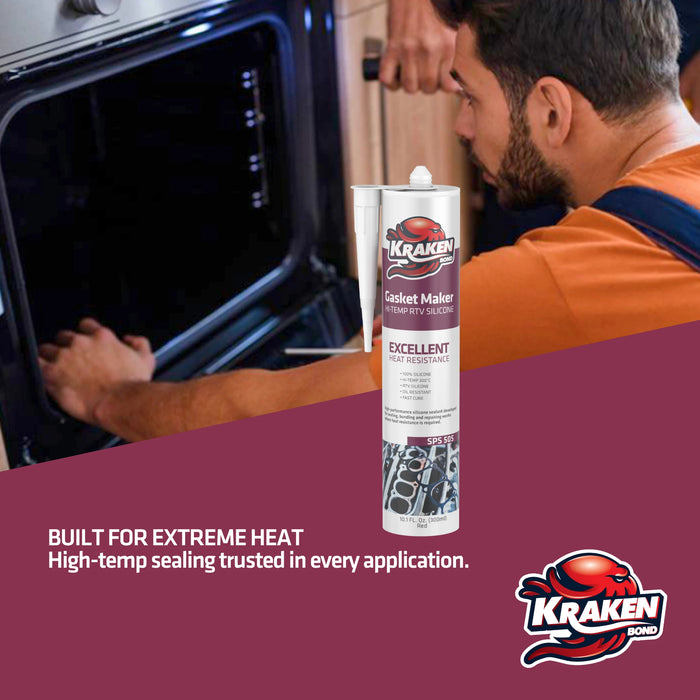 Kraken Bond Gasket Maker RTV Silicone - 10.1 fl oz