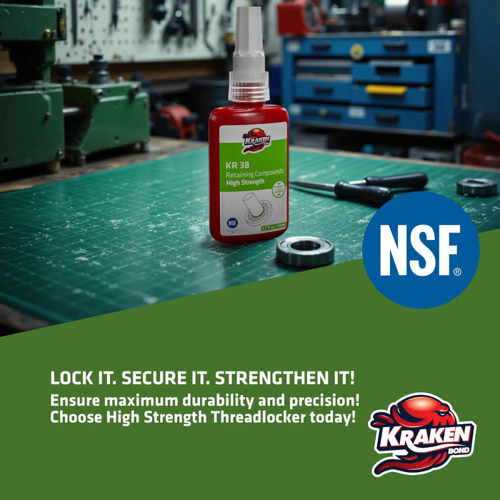 Kraken Bond High Strength Retaining Compound - KR 38, 1.7 fl oz / 50 ml