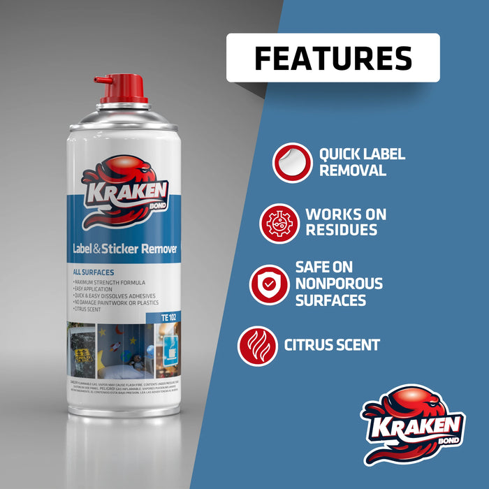 Kraken Bond Label & Sticker Remover Spray - 6.7 oz
