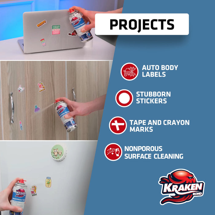Kraken Bond Label & Sticker Remover Spray - 6.7 oz