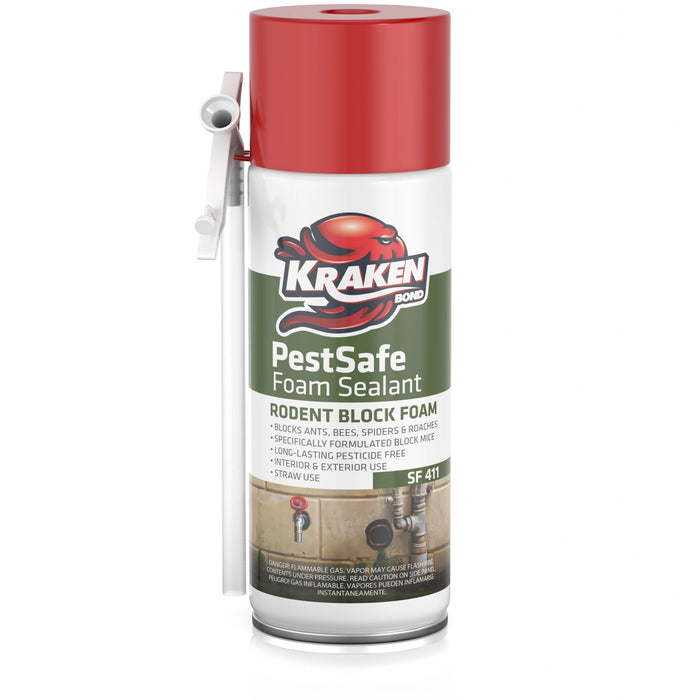 Kraken Bond PestSafe Straw Foam Sealant - Pest & Rodent Block Foam 12 oz
