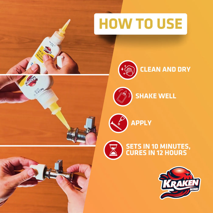 Kraken Bond Pipe Thread Sealant High Viscosity - KP 77, 1.7 fl oz / 50 ml