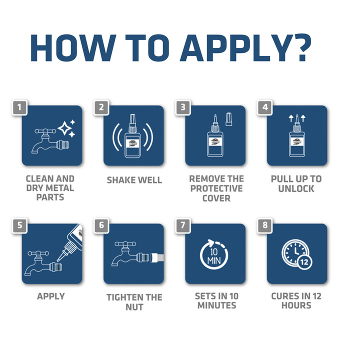 Kraken Bond Pipe Thread Sealant Medium Strength  - KS 43, 1.7 fl oz / 50 ml