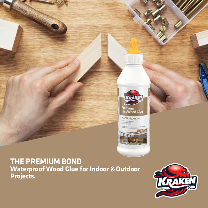 Kraken Bond D4 Premium Fast Wood Glue - 13.5 fl oz