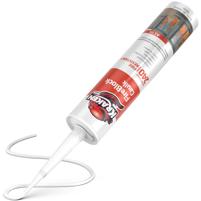 Kraken Bond FireBlock Caulk - White, 10.1 fl oz