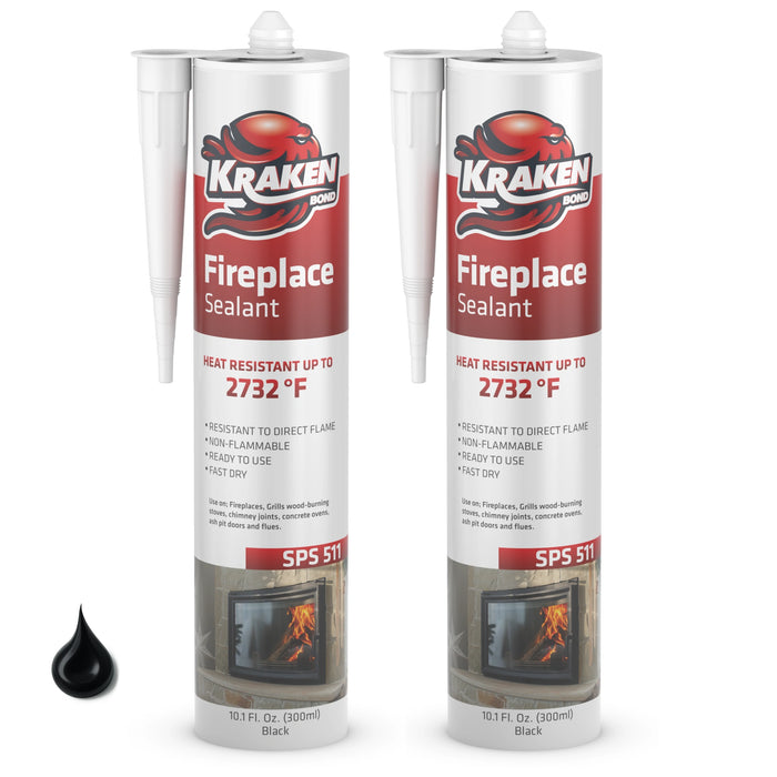 Kraken Bond Fireplace Sealant - Fireplace Caulk, 10.1 fl oz