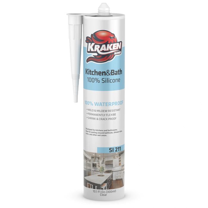 Kraken Bond Kitchen & Bathroom Silicone Sealant - 10.1 fl oz