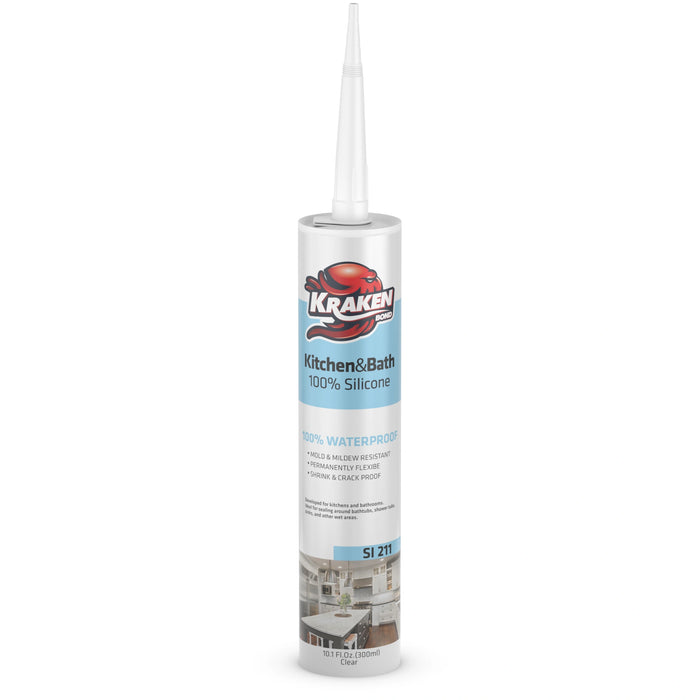 Kraken Bond Kitchen & Bathroom Silicone Sealant - 10.1 fl oz