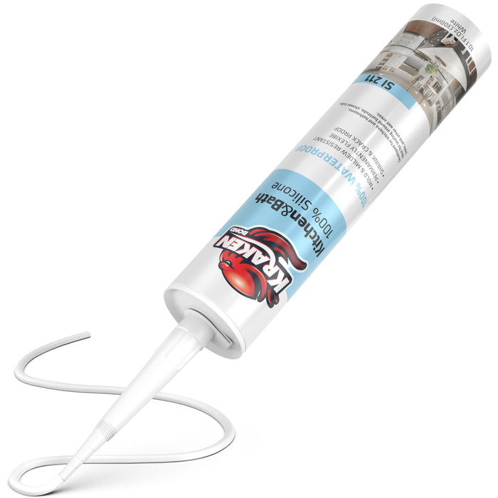 Kraken Bond Kitchen & Bathroom Silicone Sealant - 10.1 fl oz
