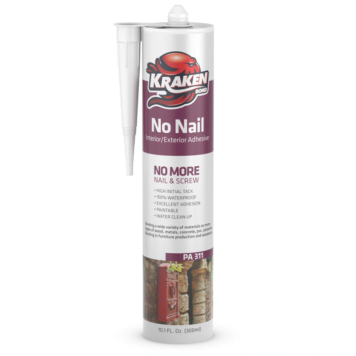 Kraken Bond No Nail Interior / Exterior Adhesive - 10.1 fl oz