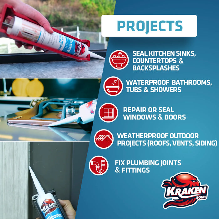 Kraken Bond All Purpose RTV Silicone - 10.1 fl oz