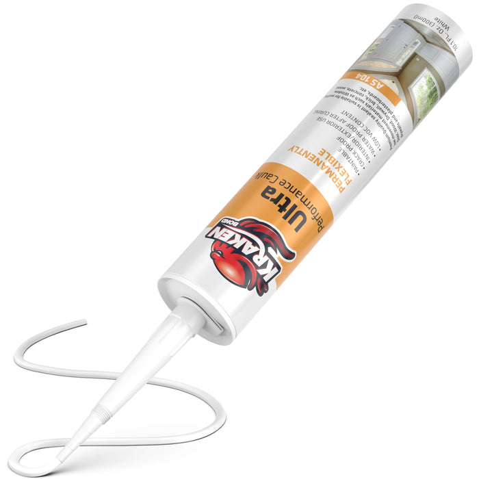 Kraken Bond Ultra Performance Caulk Sealant - White, 10.1 fl oz