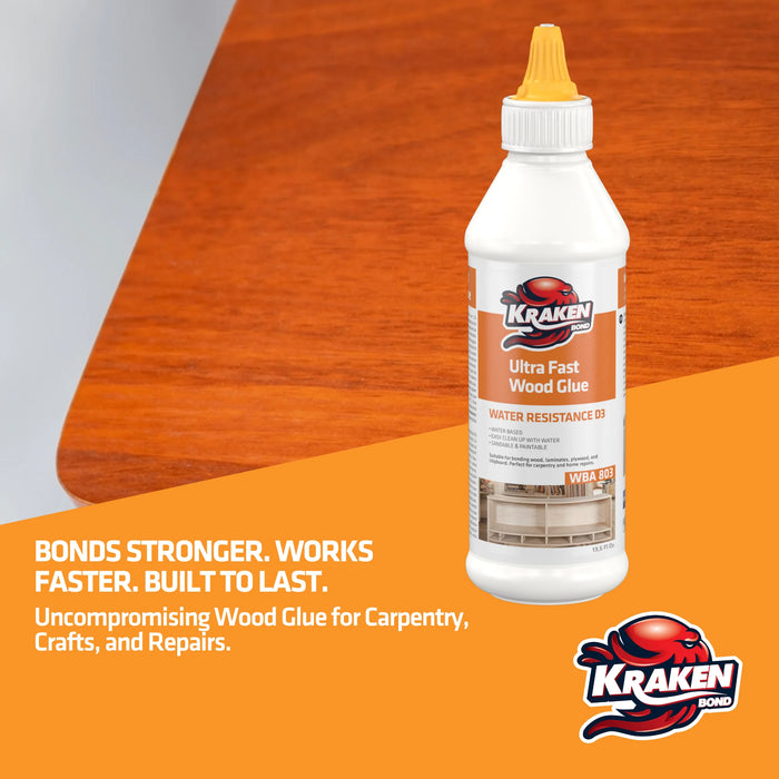 Kraken Bond D3 White PVA Ultra Fast Wood Glue - 13.5 fl oz