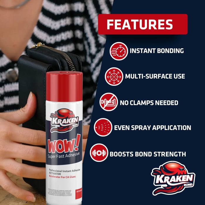 Kraken Bond WOW CA Glue Accelerator Spray (Only Activator)