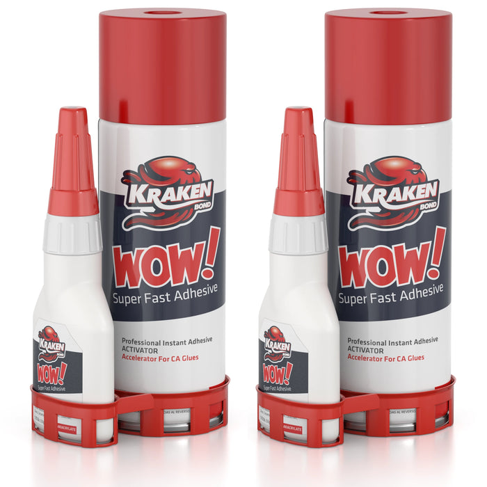 Kraken Bond WOW Super Fast Adhesive CA Glue with Activator Spray