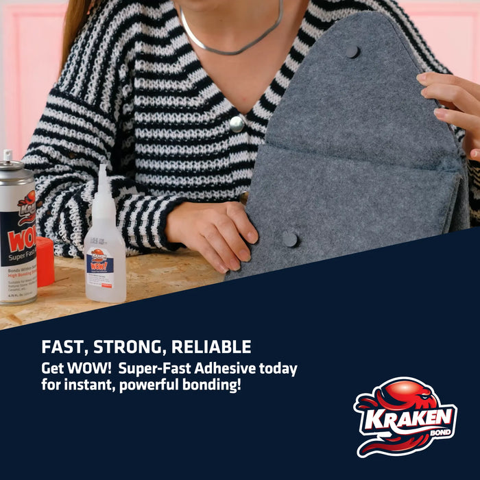 Kraken Bond WOW Super Fast Adhesive CA Glue with Activator Spray