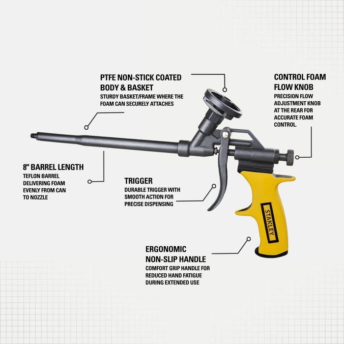 Stanley PRO-FG2 Spray Foam Gun - 8"