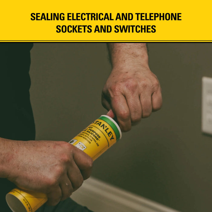 Stanley S421 All Purpose RTV Silicone Sealant (Acetoxy Cure) - MultiColor, 10.1 fl oz