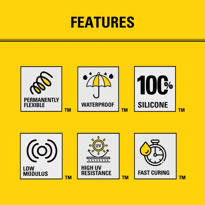 Stanley S422 Kitchen & Bath Tub & Tile Silicone Sealant (Acetoxy cure) - White/Clear, 10.1 fl oz