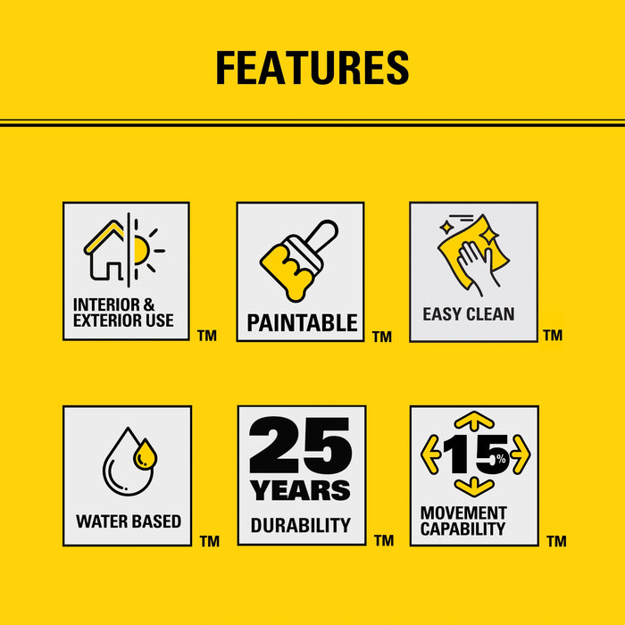 Stanley S501 Painter's Choice Latex Caulk Pro - Siliconized Sealant, 10.1 fl oz