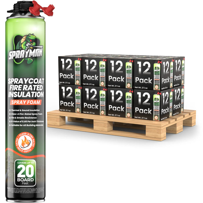Sprayman Spraycoat Thermal & Sound Insulation Spray Foam, Closed Cell - Fire Rated