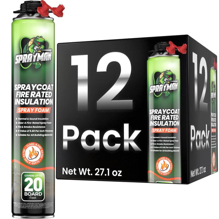 Sprayman Spraycoat Thermal & Sound Insulation Spray Foam, Closed Cell - Fire Rated