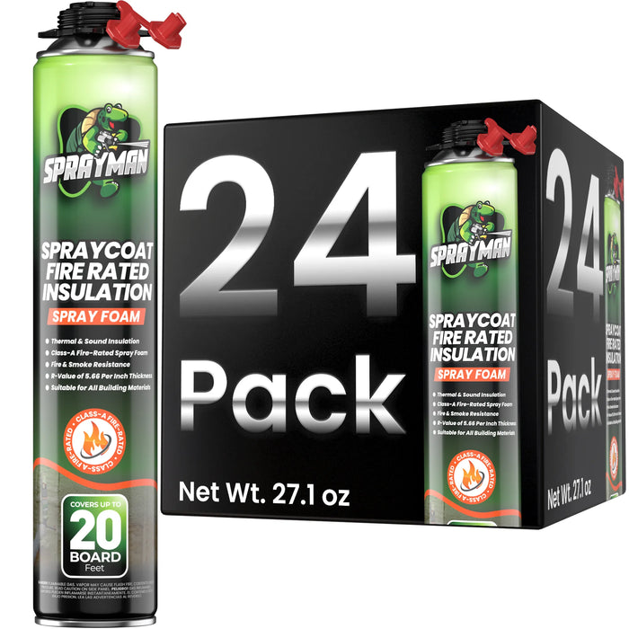 Sprayman Spraycoat Thermal & Sound Insulation Spray Foam, Closed Cell - Fire Rated