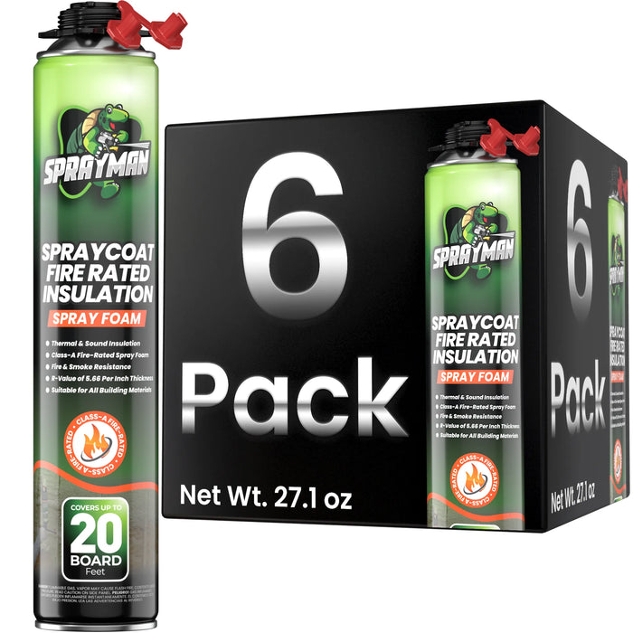 Sprayman Spraycoat Thermal & Sound Insulation Spray Foam, Closed Cell - Fire Rated