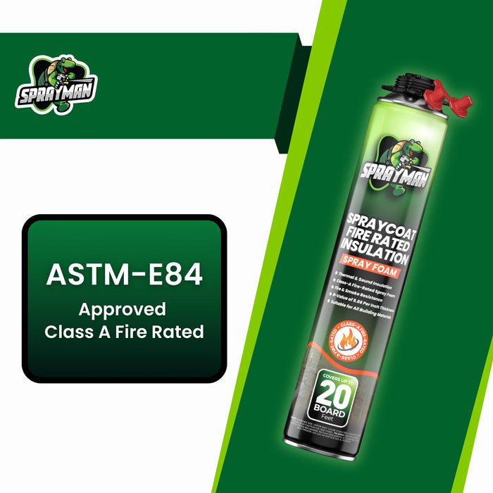 Sprayman Spraycoat Thermal & Sound Insulation Spray Foam, Closed Cell - Fire Rated