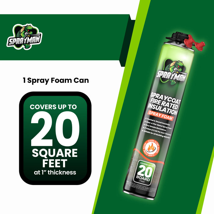 Sprayman Spraycoat Thermal & Sound Insulation Spray Foam, Closed Cell - Fire Rated