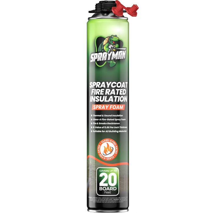 Sprayman Spraycoat Thermal & Sound Insulation Spray Foam, Closed Cell - Fire Rated