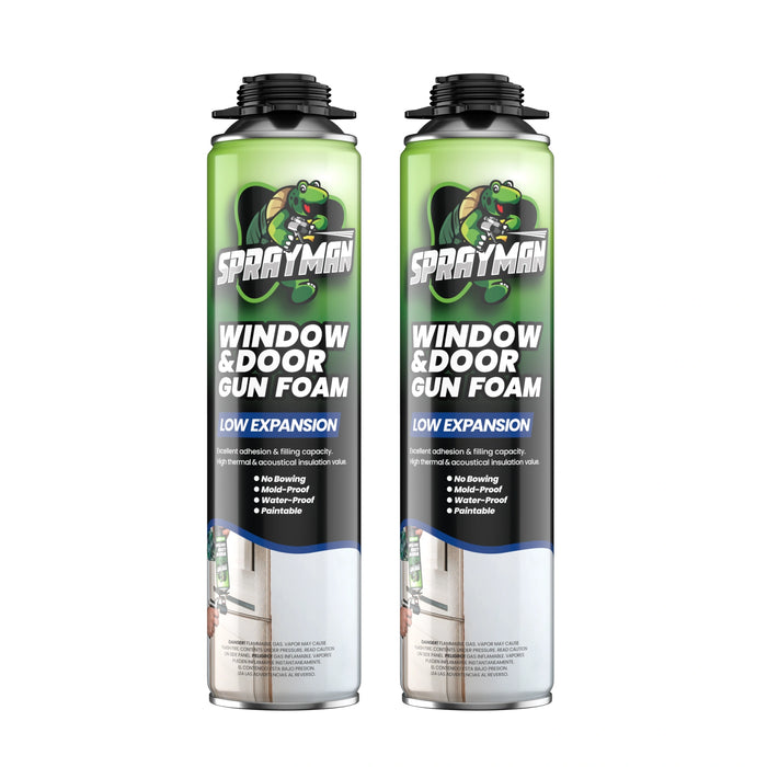 SPRAYMAN Window & Door Low Expansion Spray Foam - Gun Foam, 24 oz
