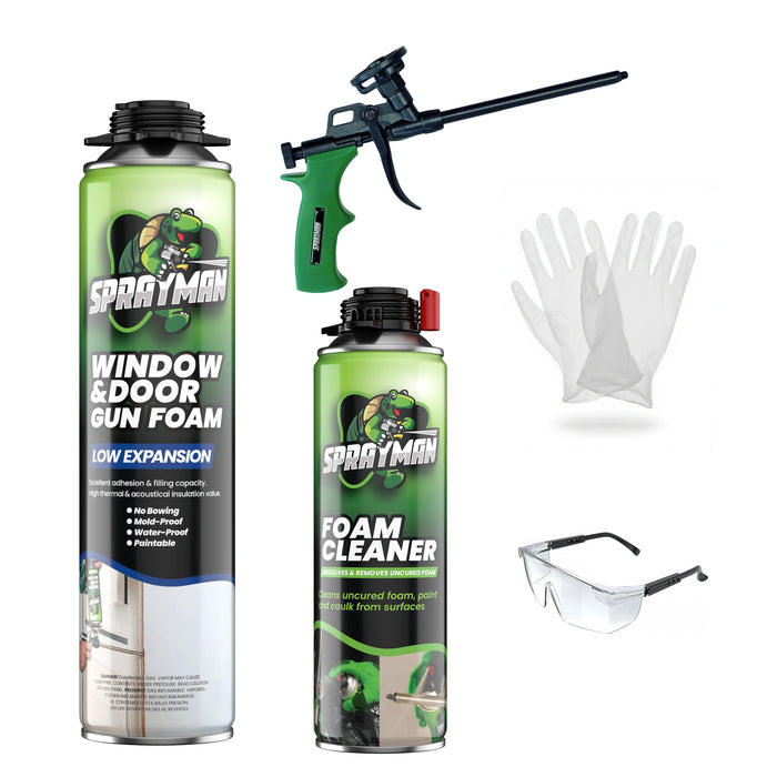 SPRAYMAN Window & Door Low Expansion Spray Foam - Gun Foam, 24 oz