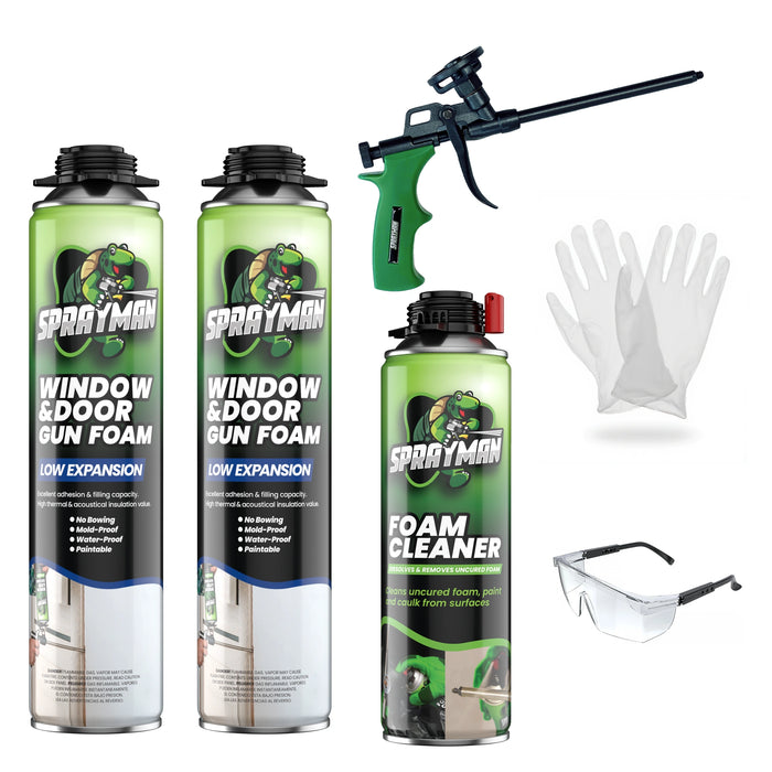SPRAYMAN Window & Door Low Expansion Spray Foam - Gun Foam, 24 oz