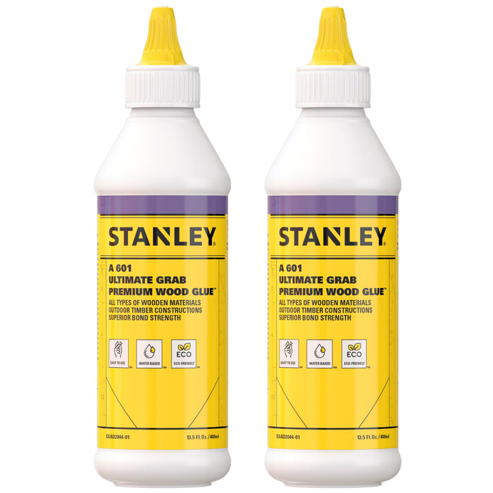 Stanley A601 Ultimate Grab Premium Wood Glue, 13.5 fl oz