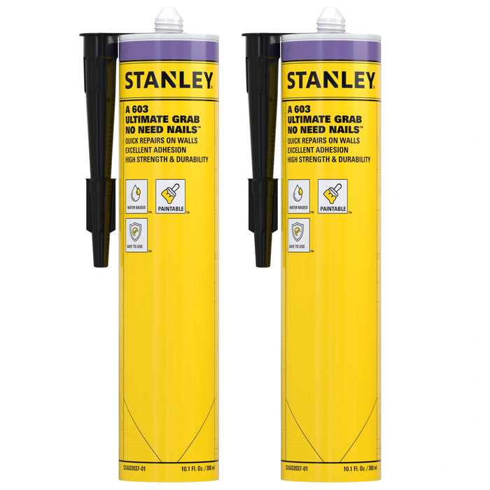 Stanley A603 Ultimate Grab No Need Nails - White, 10.1 fl oz