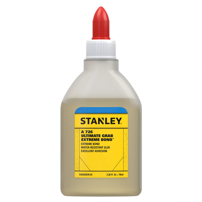 Stanley A726 Ultimate Grab Extreme Bond - Fast Curing Polyurethane Glue, 2.36 fl oz