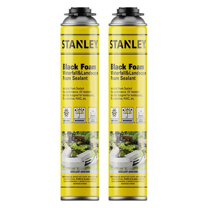 Stanley Black Foam Adhesive Waterfall & Landscape - Gun Use, 24oz