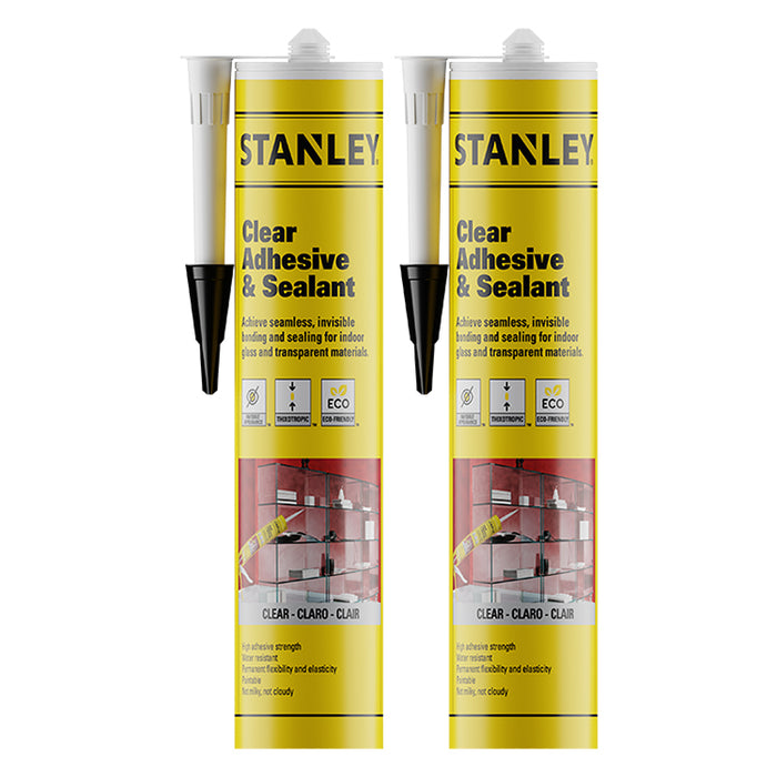 Stanley Clear Adhesive & Sealant - Invisible Bonding 9.8oz