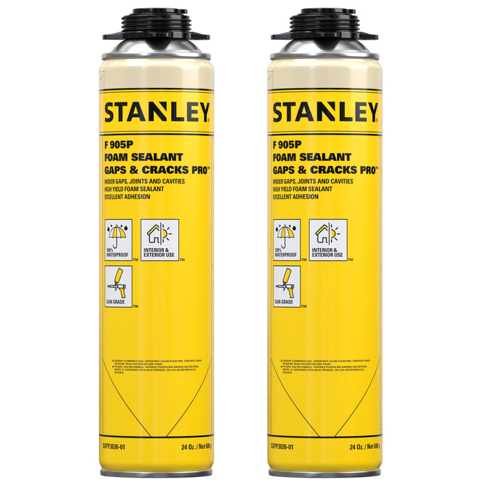 Stanley F905P Gaps & Cracks Pro Foam Sealant - Gun Foam, 24oz