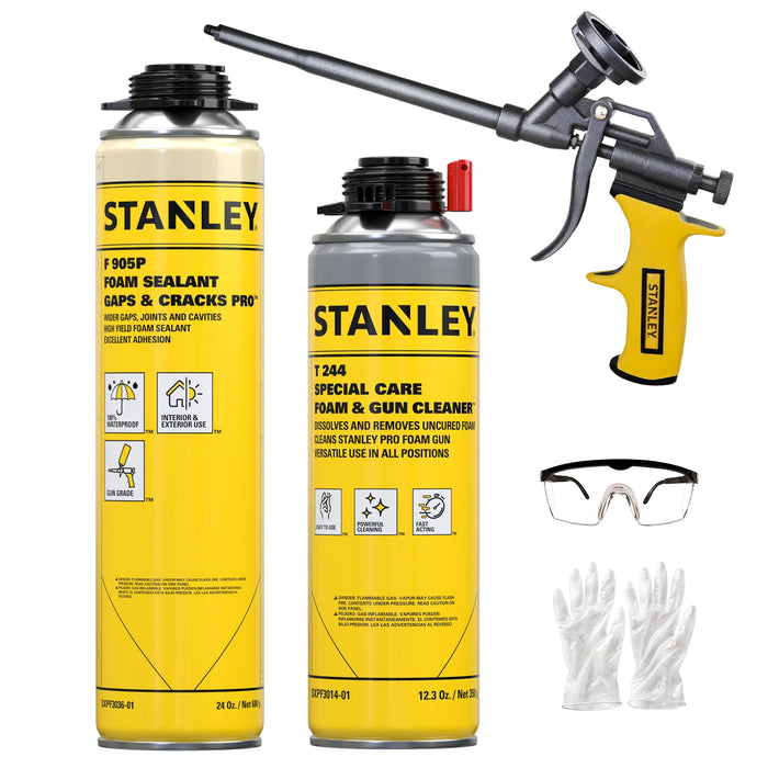 Stanley F905P Gaps & Cracks Pro Foam Sealant - Gun Foam, 24oz