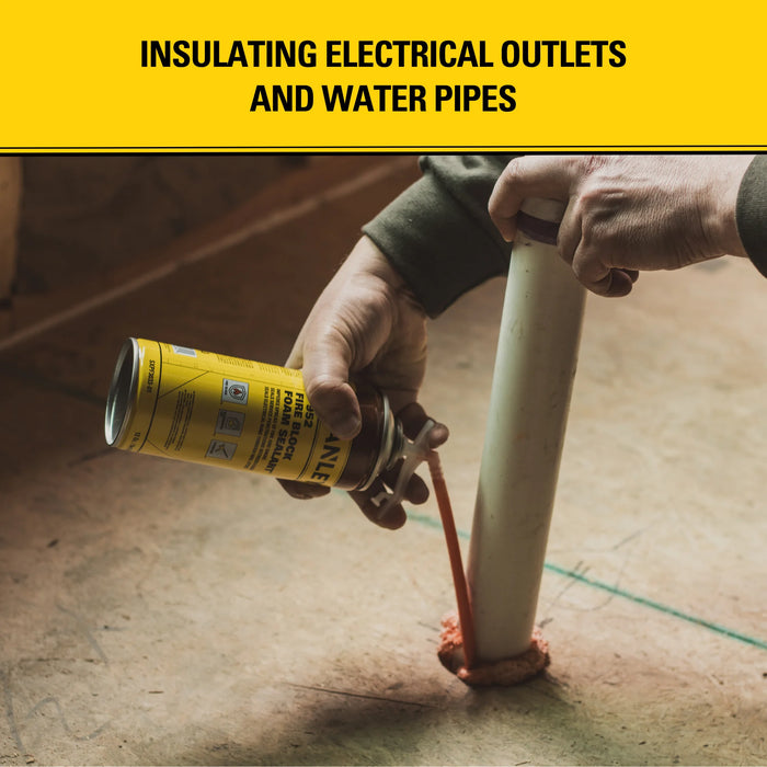 Stanley F952 Orange Fire Block Foam Sealant - Insulating Foam Sealant 12/24 oz