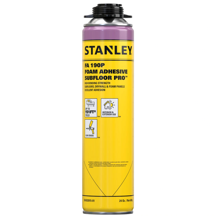Stanley FA190P Foam Adhesive Subfloor Pro | High-Yield, 24 oz