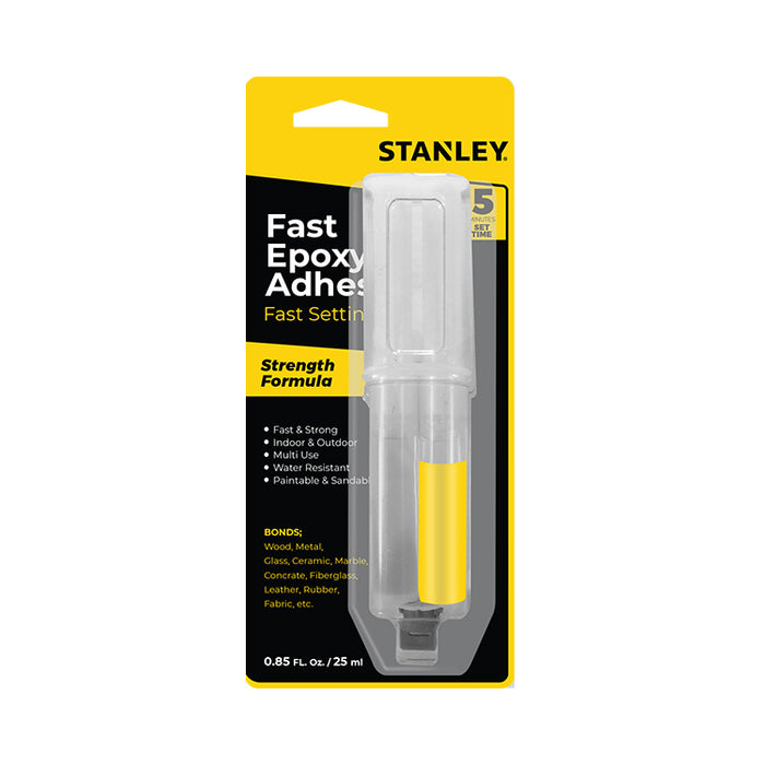 Stanley Fast Epoxy Adhesive - Quick-Setting Multi-Surface Glue, 0.85 fl.oz.