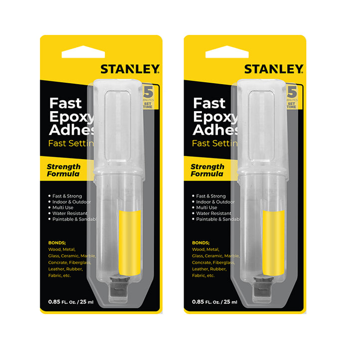 Stanley Fast Epoxy Adhesive - Quick-Setting Multi-Surface Glue, 0.85 fl.oz.