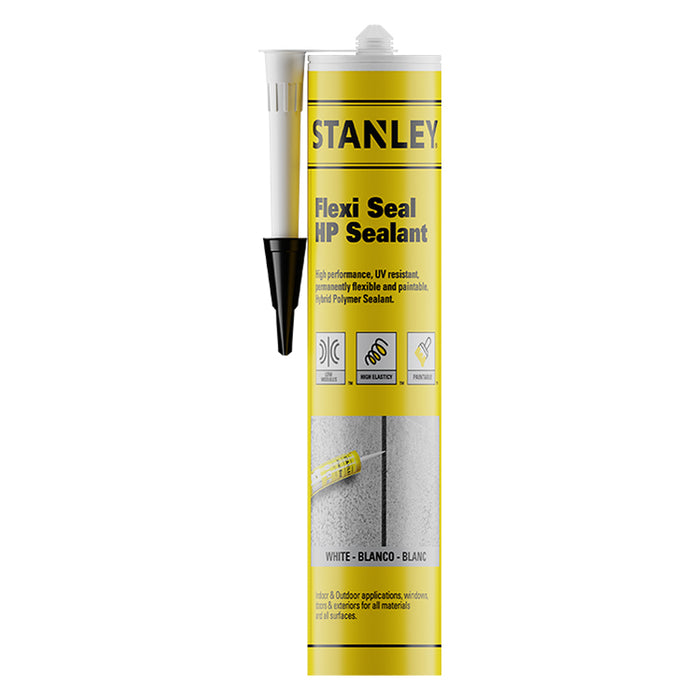 Stanley Flexi Seal - Hybrid Polymer Joint Sealant - White, 9.8oz