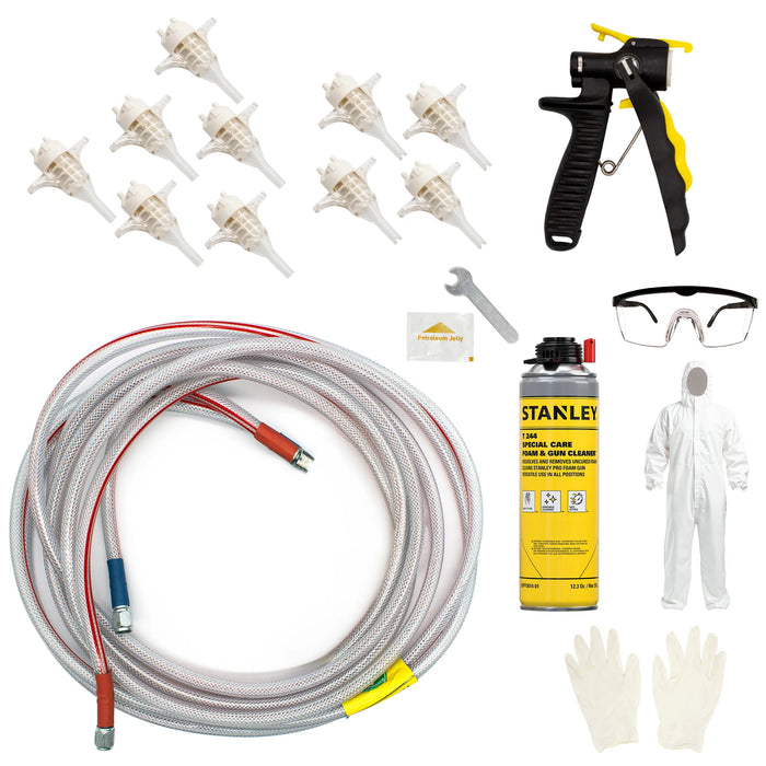 Stanley Gun Hose Assembly (15 ft & 10 ft) | Replacement Hose for Spray Foam Kits