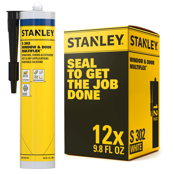 Stanley S302 Window & Door Multiflex - Flexi Seal, White, 9.8 fl oz