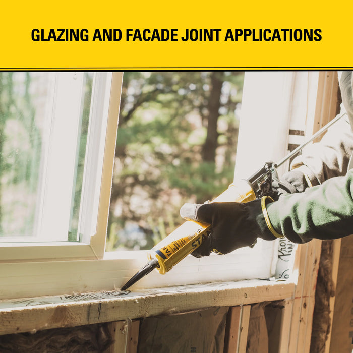 Stanley S425 Window & Door All Weather Pro Silicone Sealant - Clear, 10.1 oz